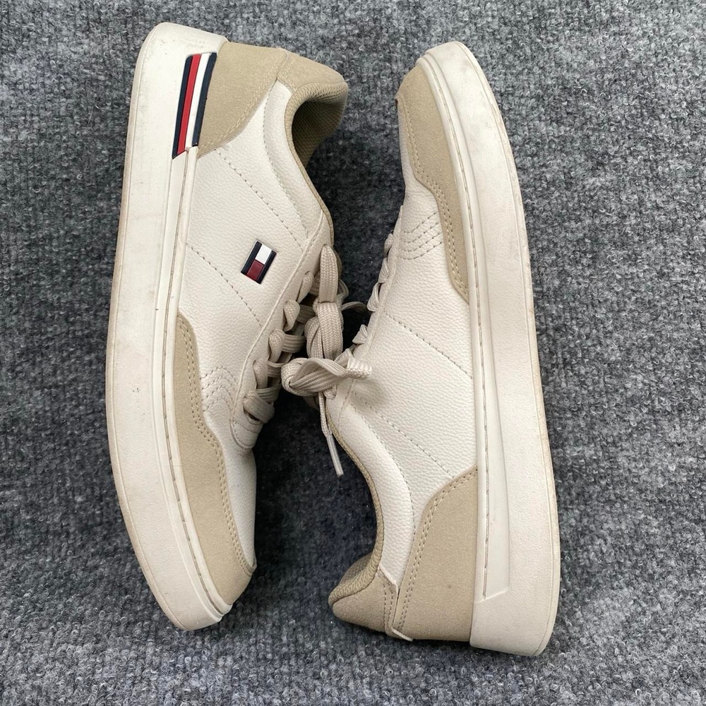 TOMMY HILFIGER JARAN LOW TOP FAUX LEATHER SUEDE SNEAKERS MEMORY FOAM OLD MONEY